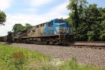 NS 4000 takes train 590 East, with loaded coal hoppers